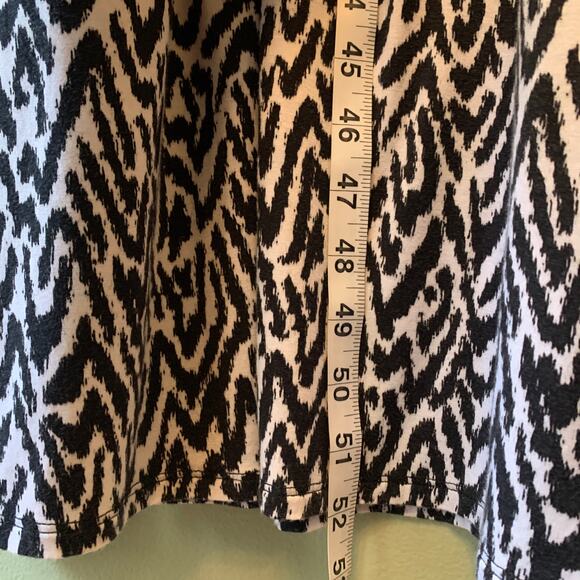 Banana Republic Dress Women S Jersey Stretch Halter Maxi Print Black White - Picture 10 of 12